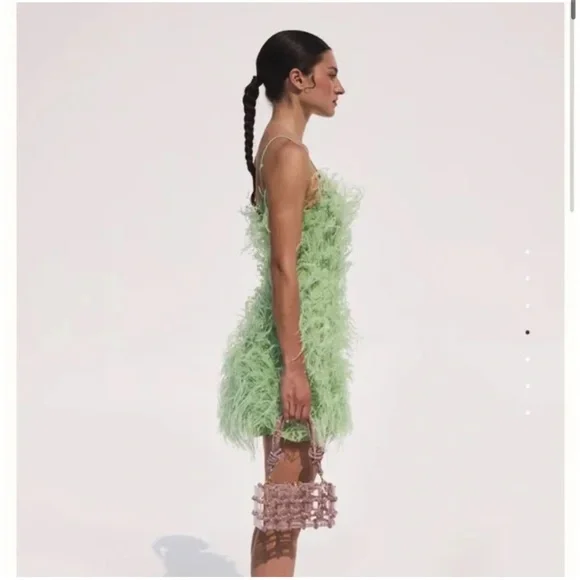 green emerald velvet dress Cult Gaia Reeves Green Dress - BOPF